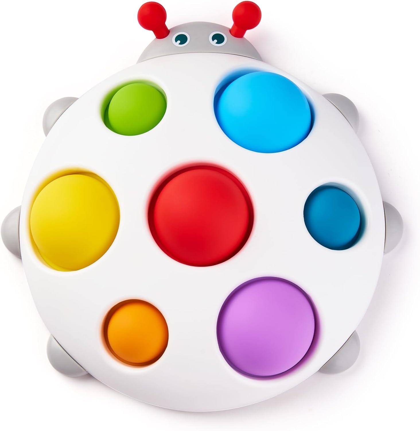 Fidget Popper Sensory Baby Toys for 10+ Months, Montessori Busy Toy for 1 2 3 Years Old Toddlers Push and Popping Bubbles Fine Motor Skill, Travel Toys for Kids Ages 1-3 Stress Relief (2 Pieces)